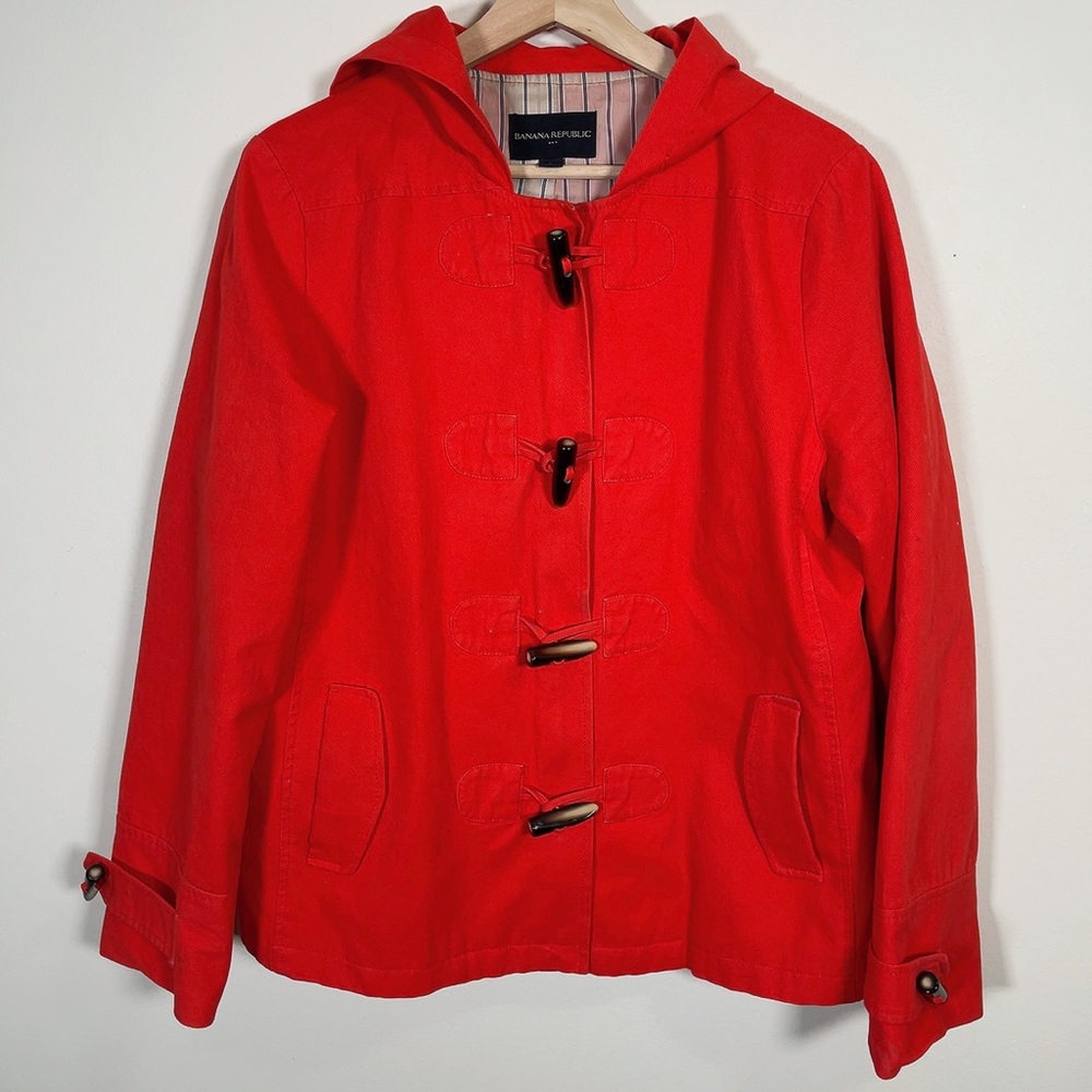 Banana Republic Red Hooded Jacket